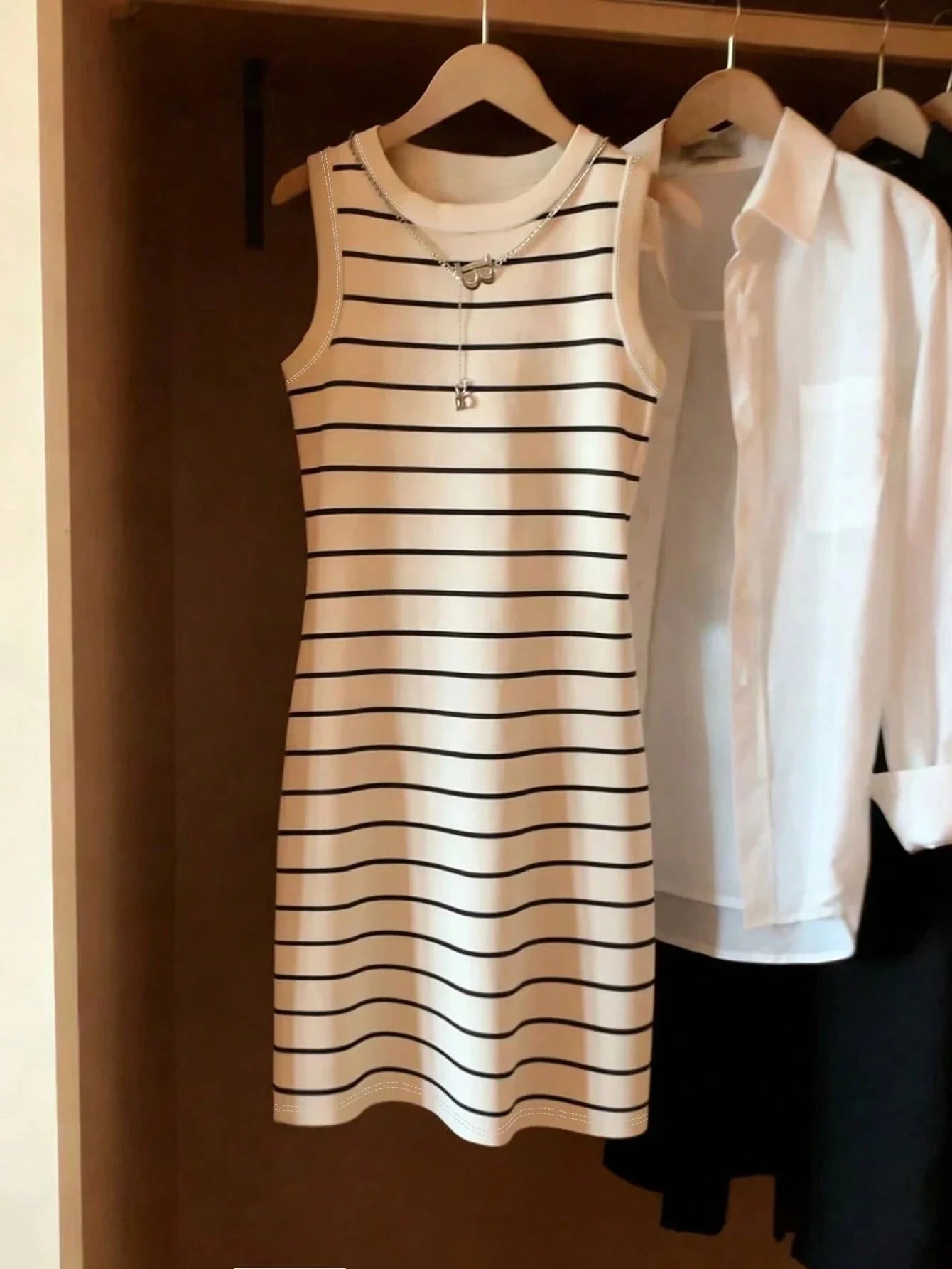 Robe Élégante à Rayures