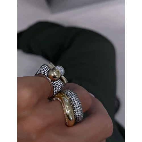 Bague Dorée Vague Chic