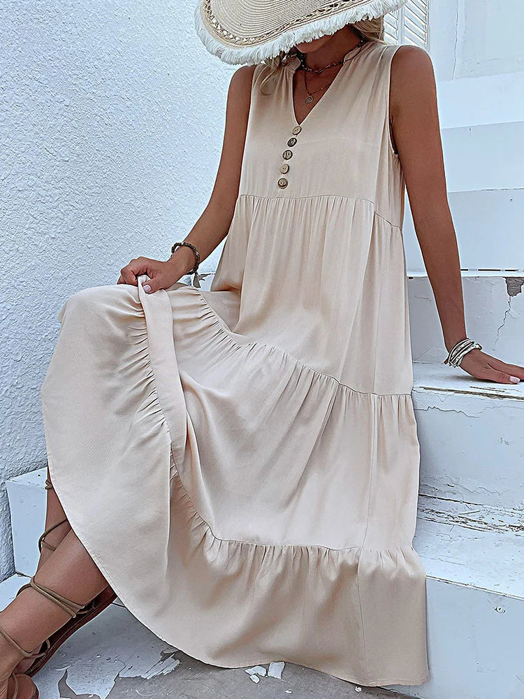 Robe d'Été Midi Chic et Confortable