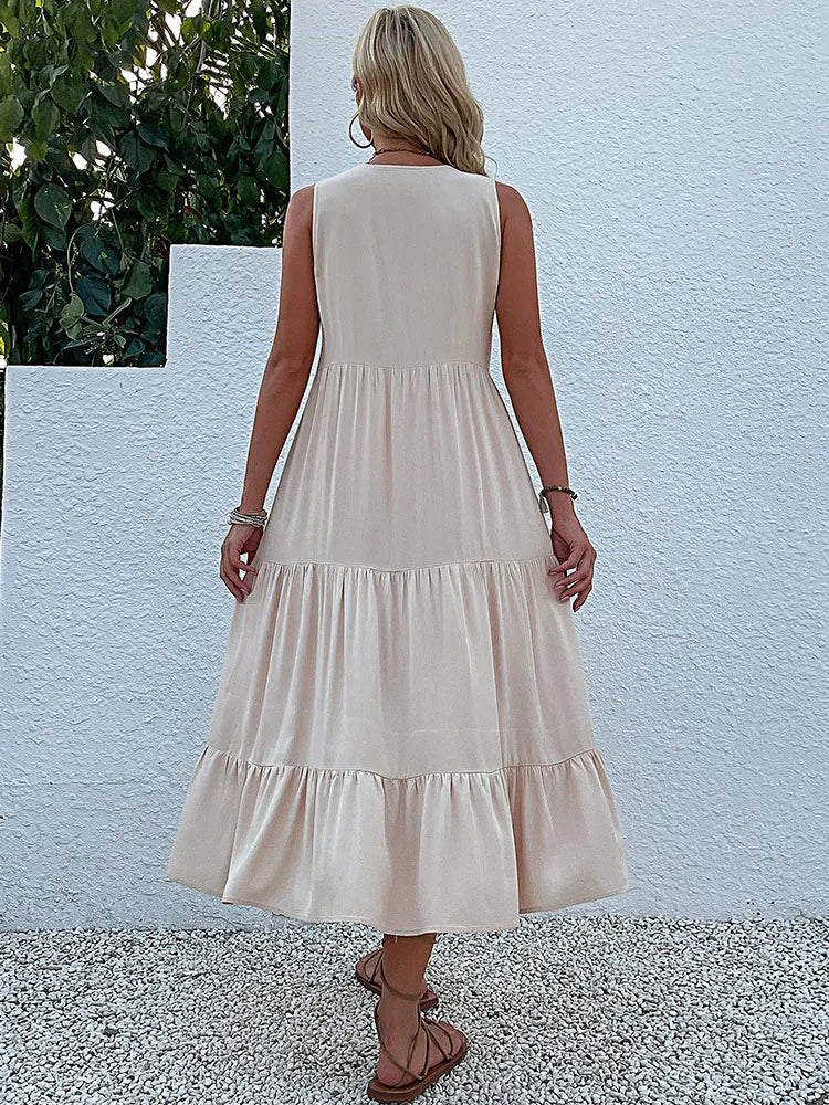Robe d'Été Midi Chic et Confortable