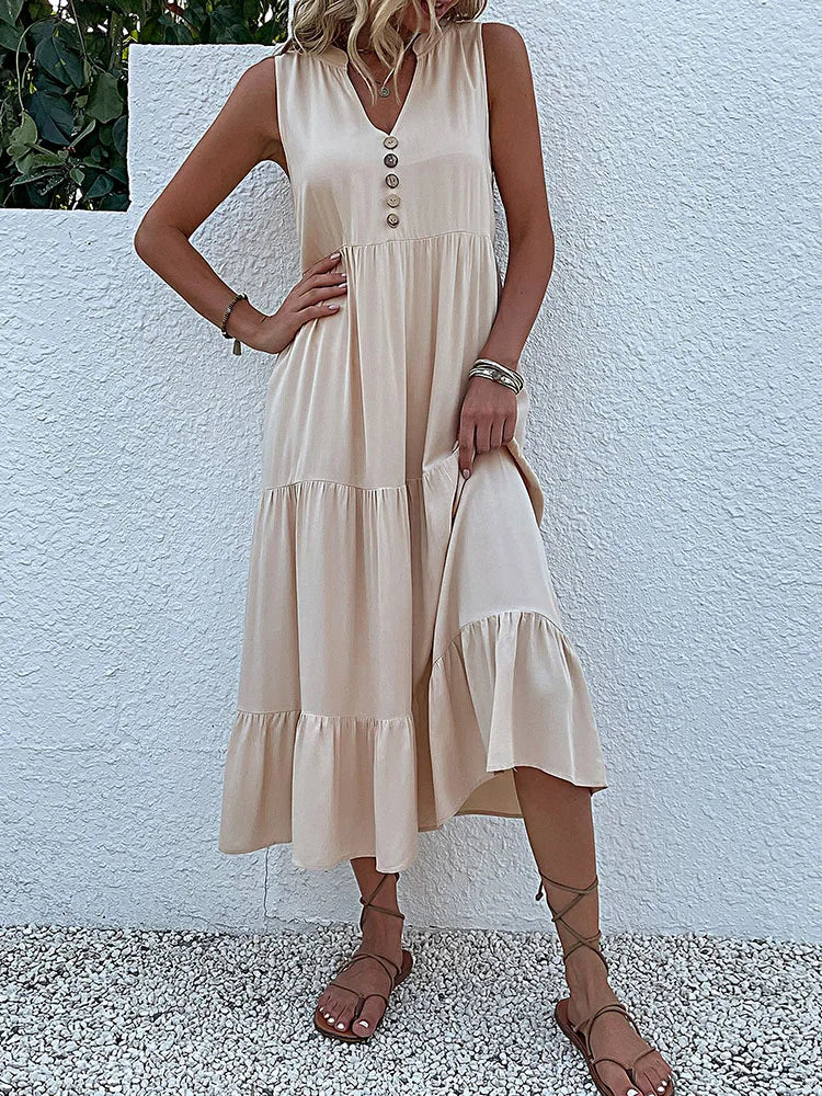 Robe d'Été Midi Chic et Confortable