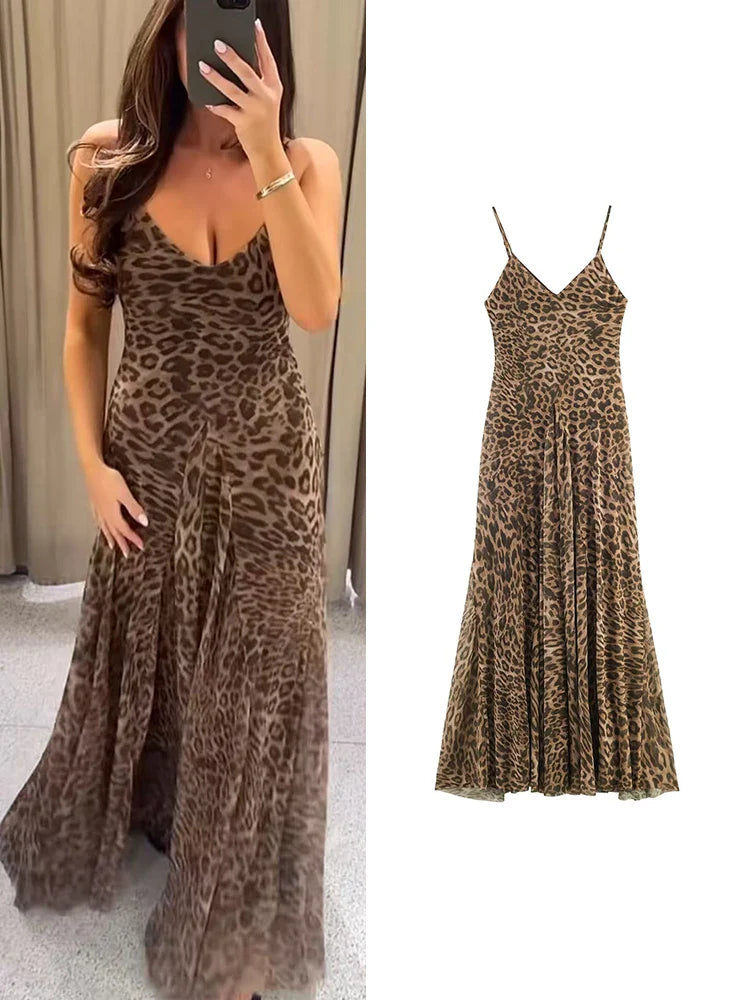 Robe d'Été Léopard Élégante