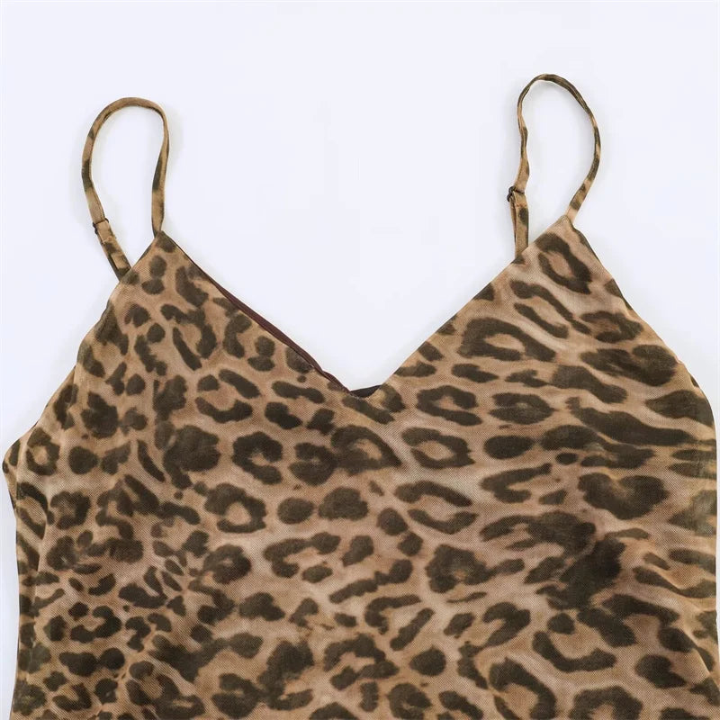 Robe Léopard Été Élégante