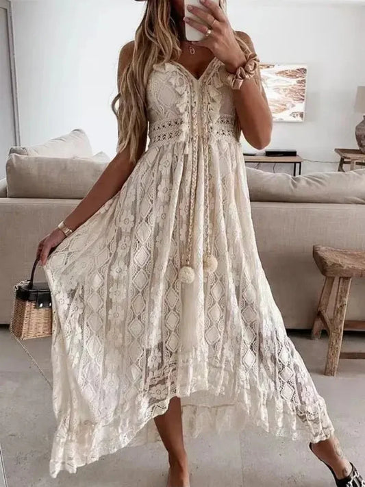 Chic Summer Lace Maxi Dress