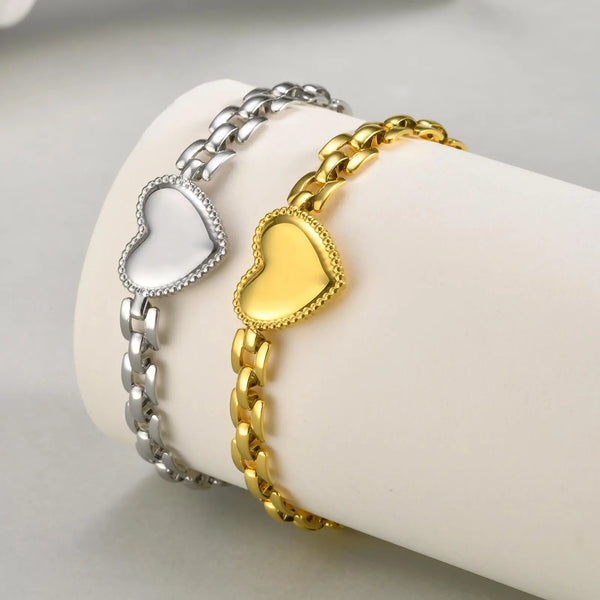 Bracelet Coeur Élégant Pour Femmes