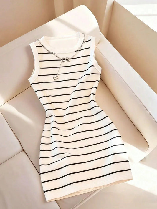 Robe Élégante à Rayures